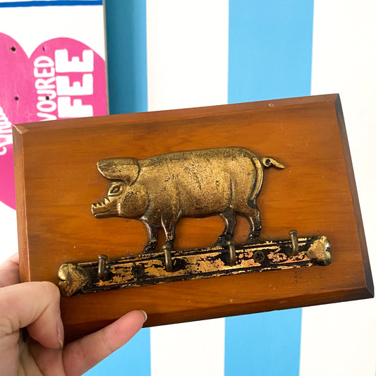 Brass Pig Key Hooks
