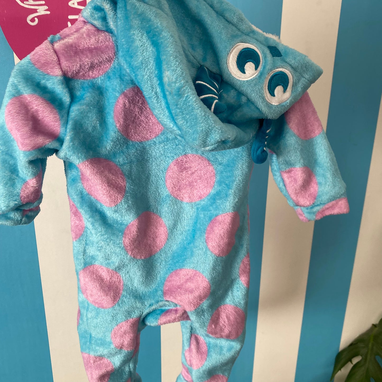 Monster Inc Sulley Fleece Footed Suit - Size 6-12M