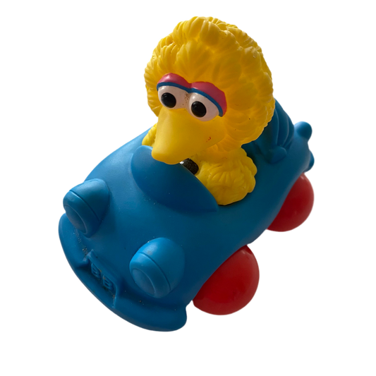 Vintage Sesame Street Big Bird Rubber Car