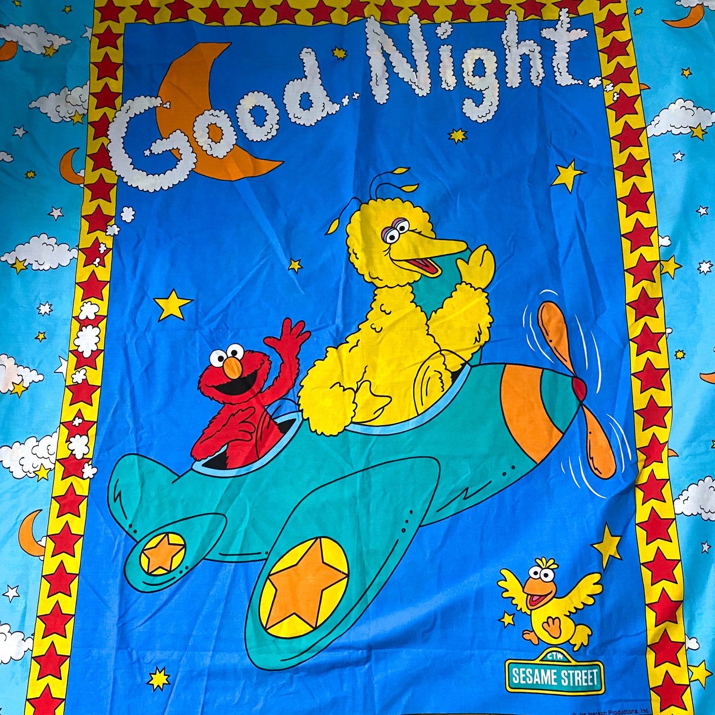 Vintage Sesame Street Reversible Single Duvet Cover