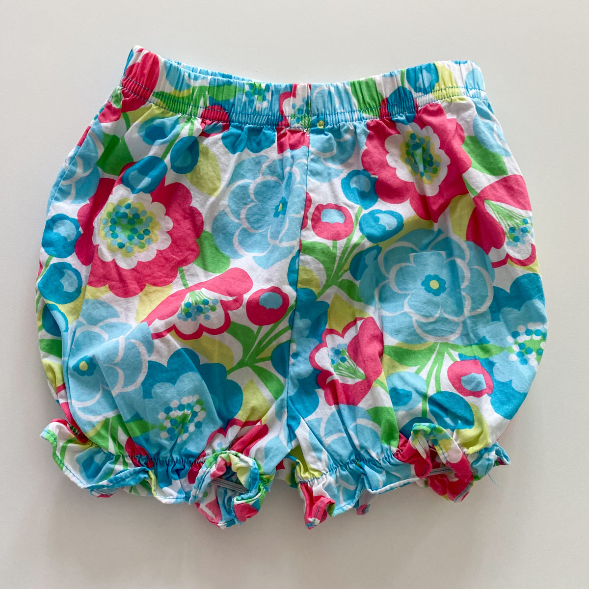 Vintage Floral Bloomer Shorts - Size 18M