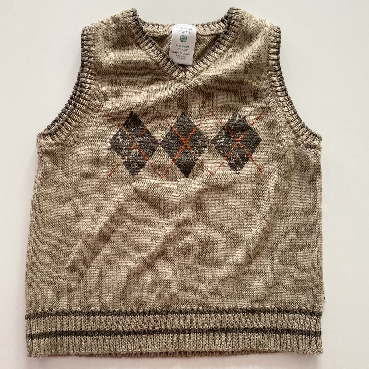 Y2K Pumpkin Patch Vest - Size 6-12M