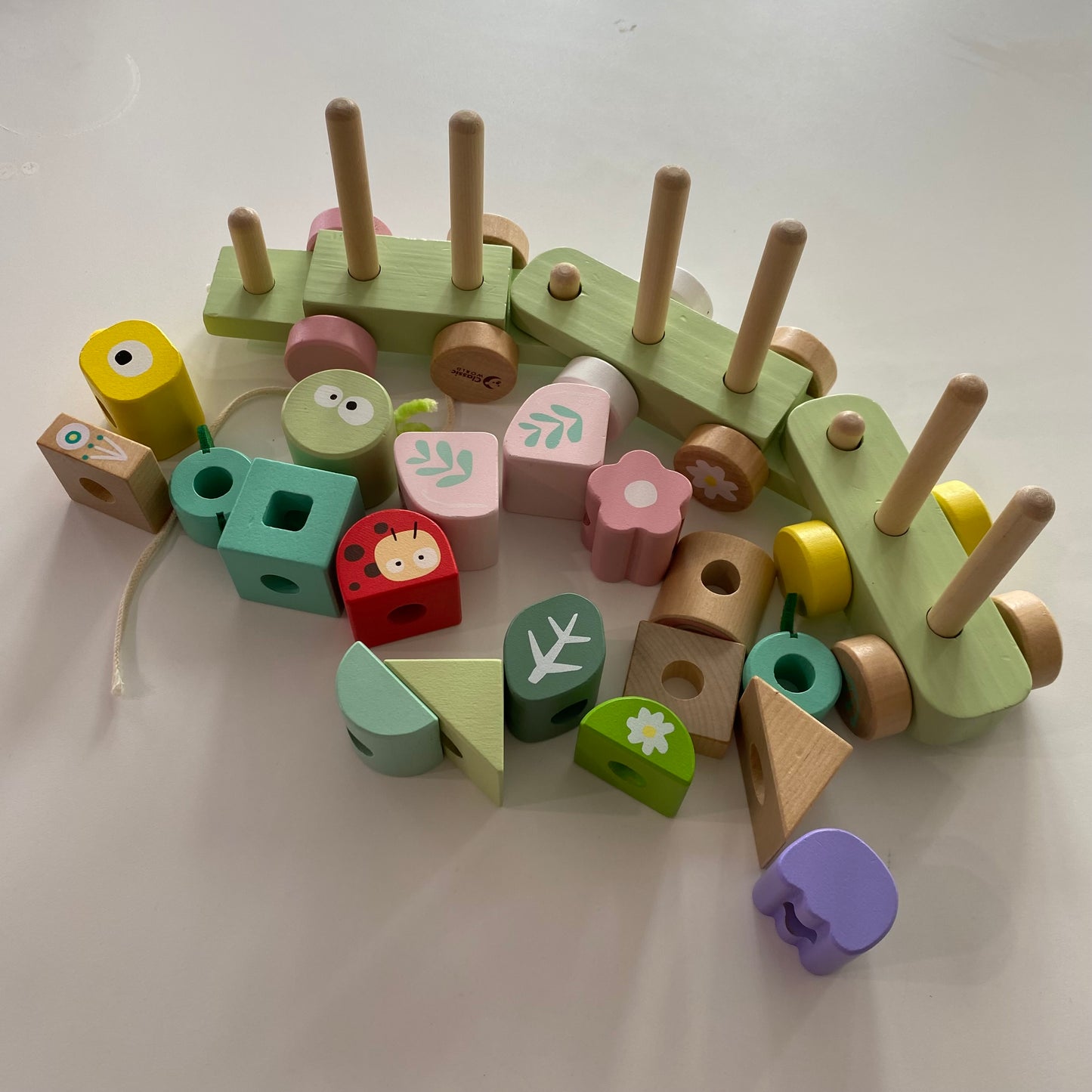 Classic World Pastel Colours Pull Train