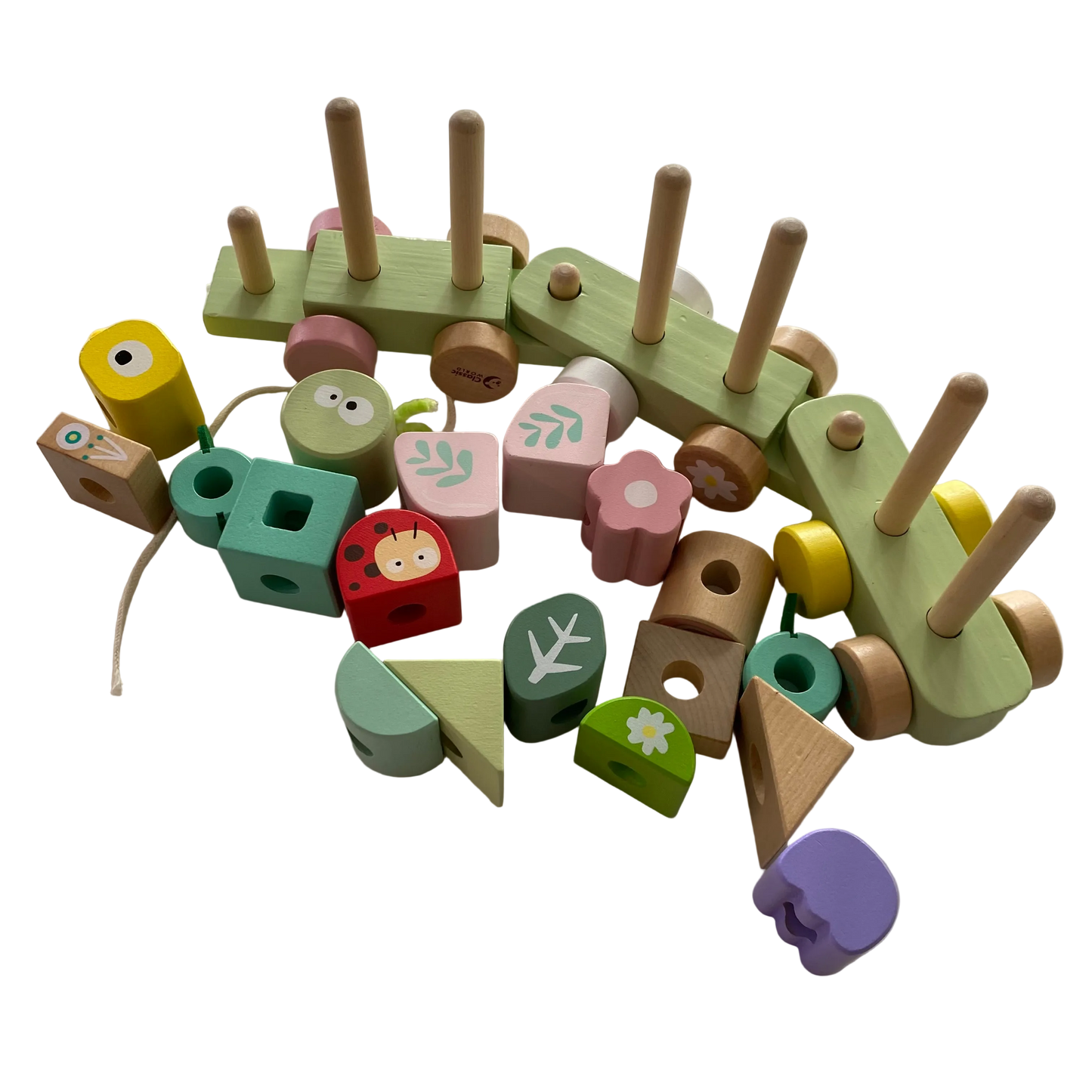 Classic World Pastel Colours Pull Train