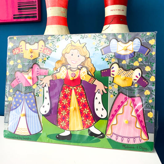Melissa & Doug Princess Mix ‘N Match Wooden Peg Puzzle