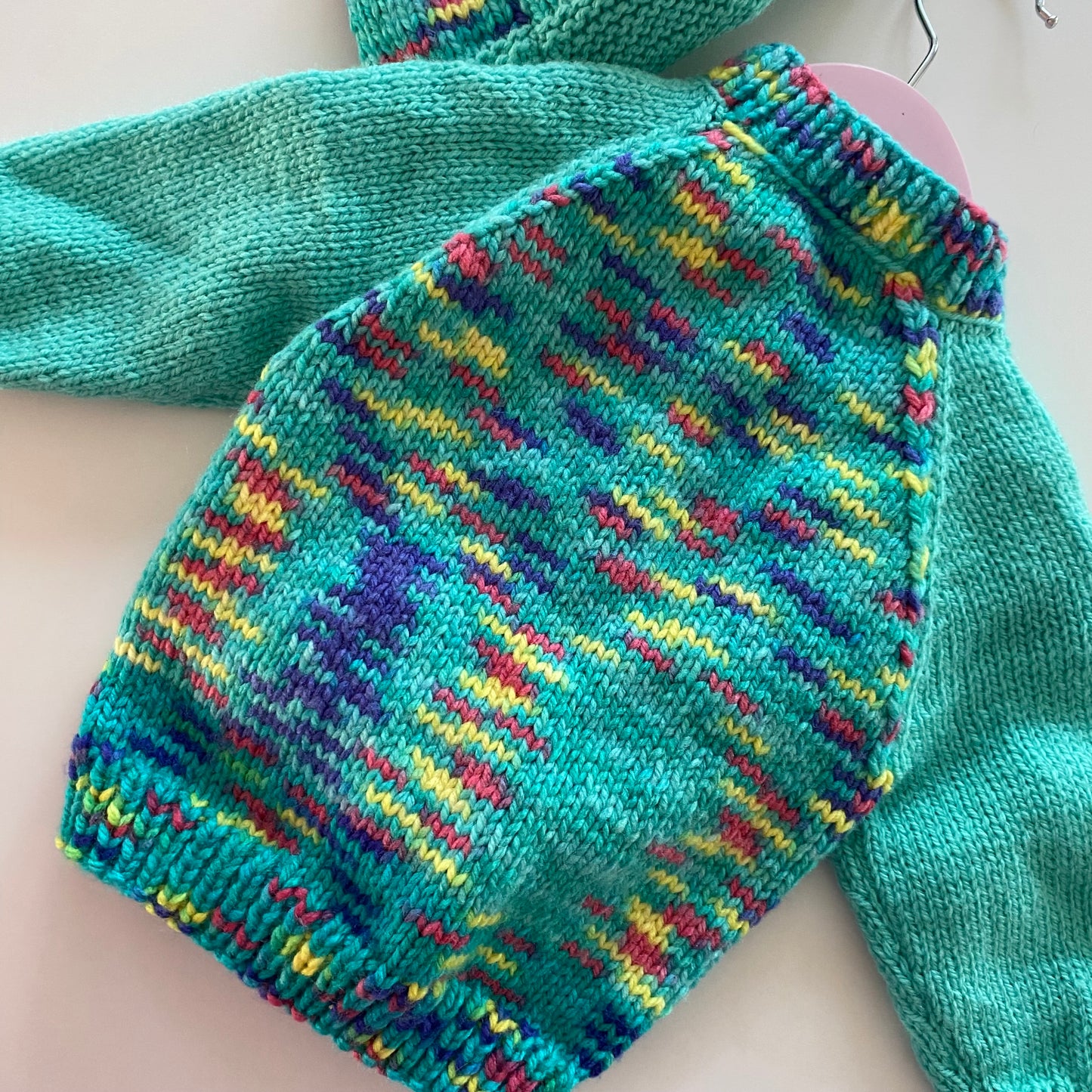 Handmade Knit Cardigan & Beanie - Size 0-6M