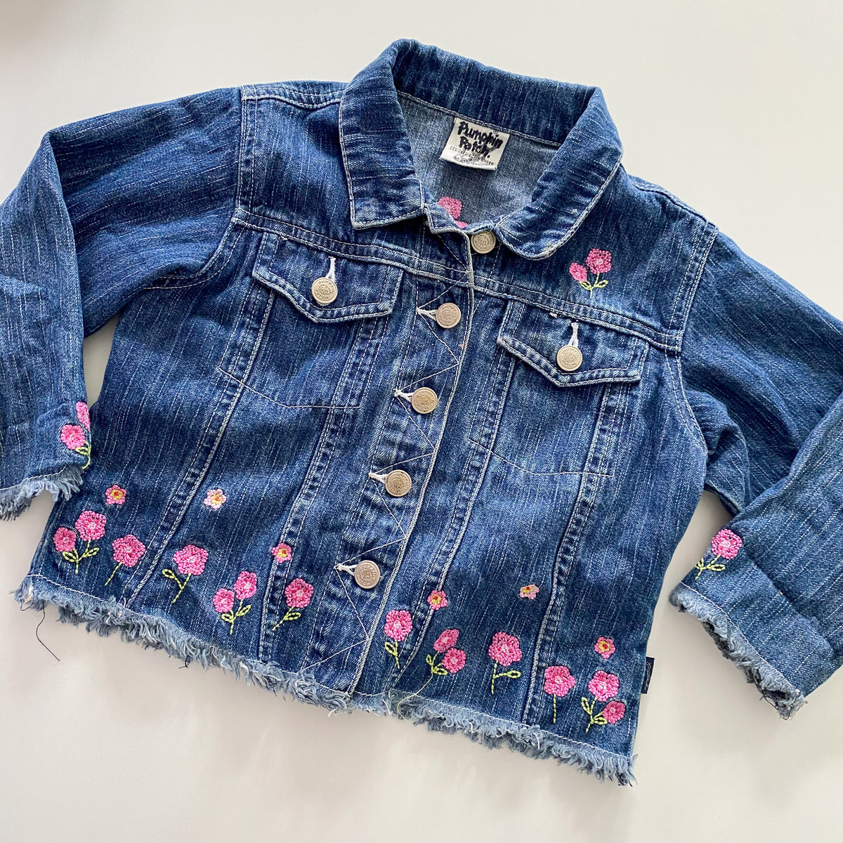 Vintage Pumpkin Patch Denim Jacket - Size 3
