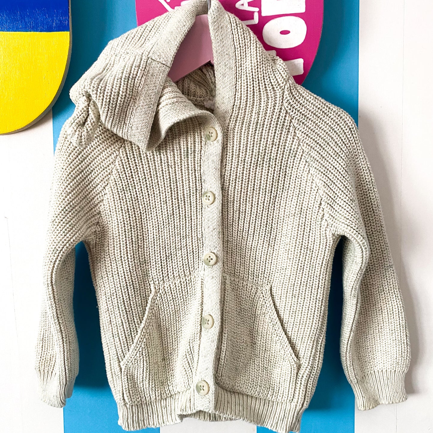 Jamie Kay Bear Knit Cardigan - Size 2