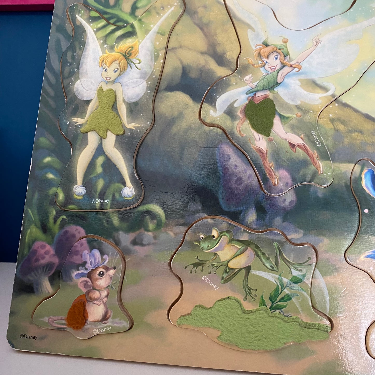 Disney Tinkerbell Touch & Feel Wooden Puzzle