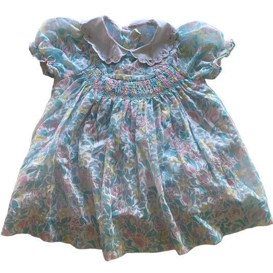 Vintage Smocked Dress - Size 1