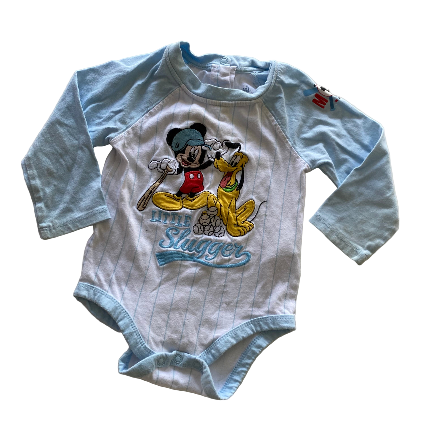Disney Mickey Mouse Baseball Romper - Size 12-18M
