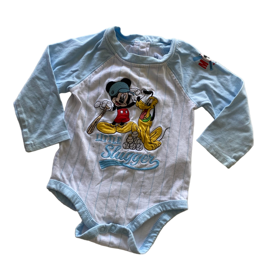Disney Mickey Mouse Baseball Romper - Size 12-18M