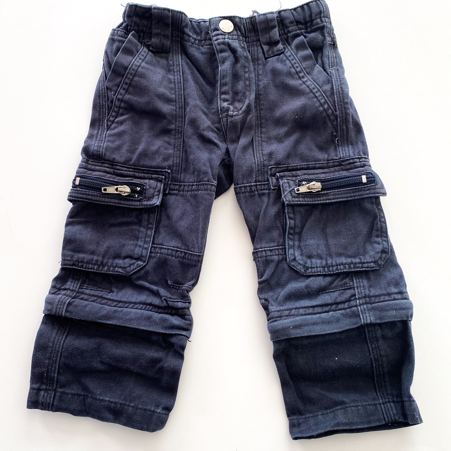 Y2K Pumpkin Patch Zip Pants - Size 12-18M