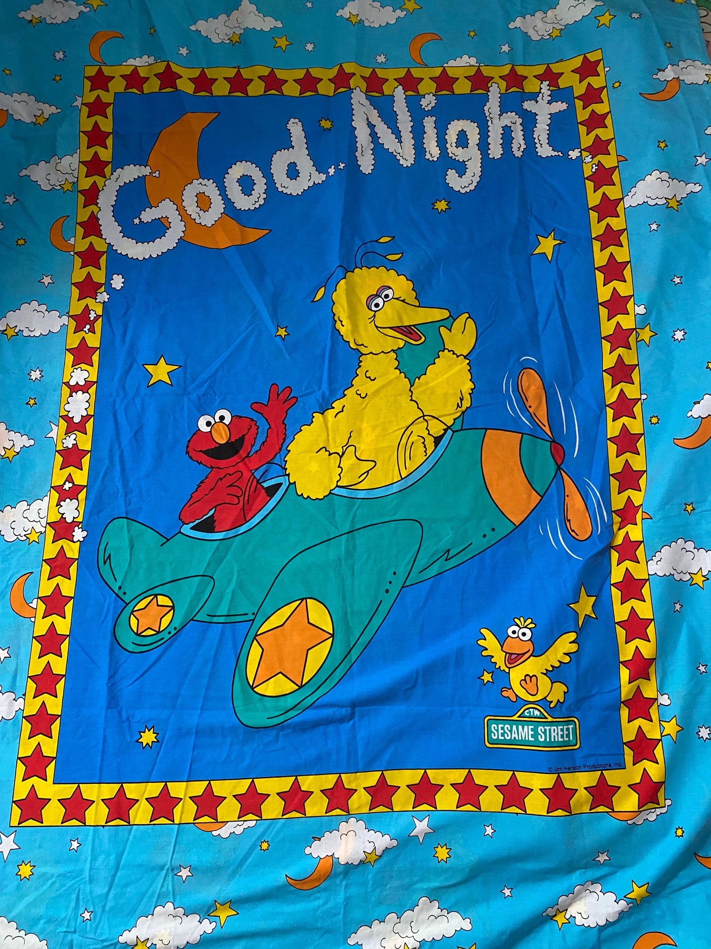 Vintage Sesame Street Reversible Single Duvet Cover