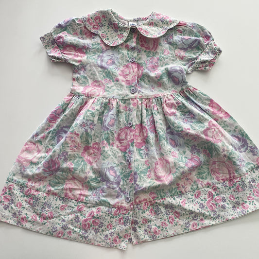 Vintage Floral Dress - Size 12-18M