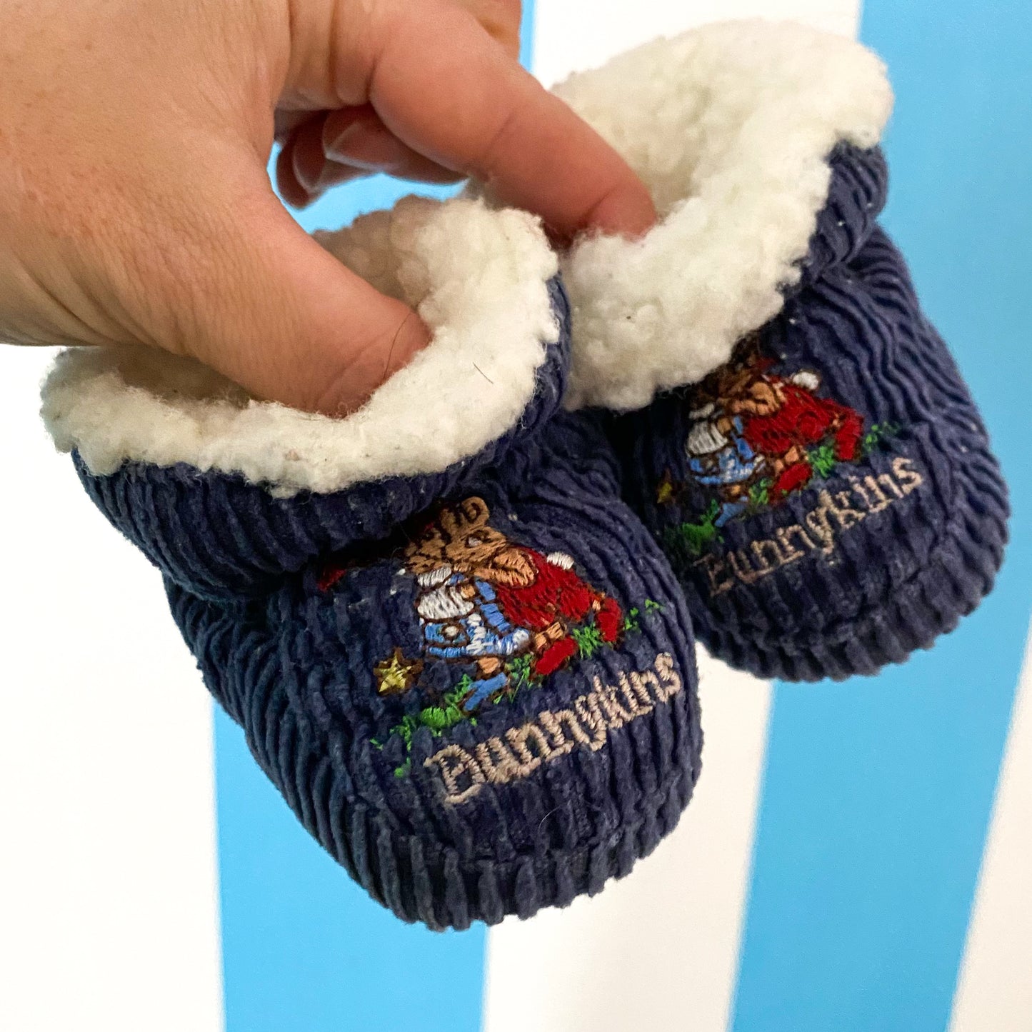 Vintage Bunnykins Slippers - Size 0-3M