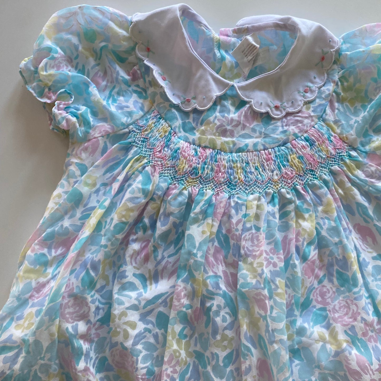 Vintage Smocked Dress - Size 1