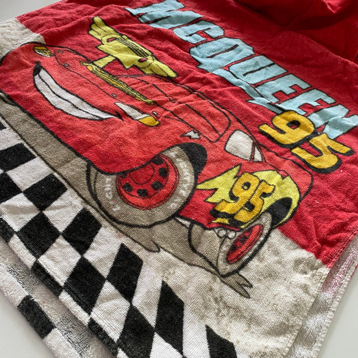 Disney Pixar Cars Lightening McQueen Hooded Towel