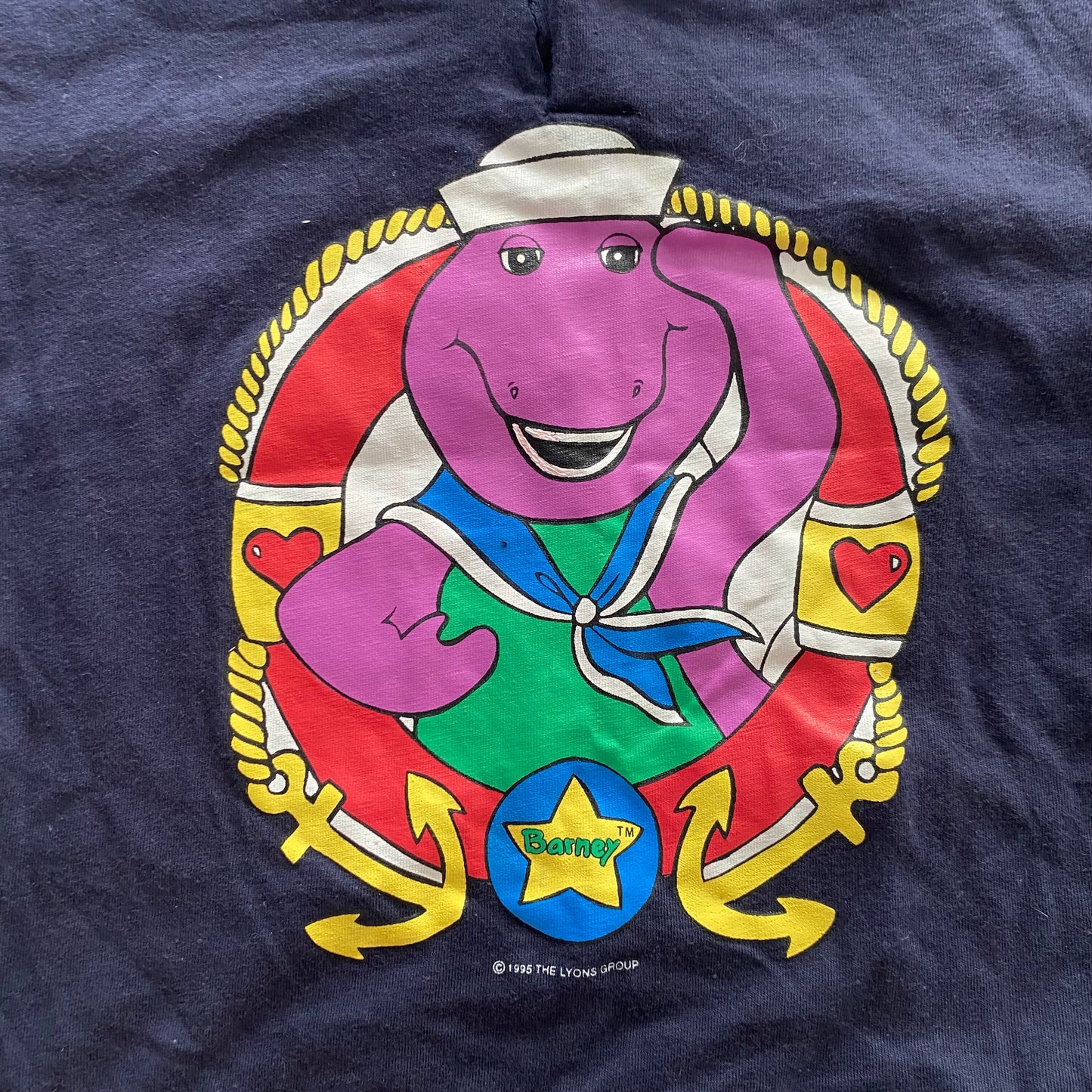 Vintage Barney Hooded Top - Size 2