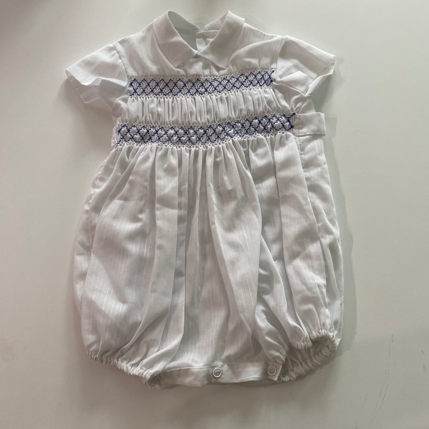 Vintage Smocked Romper - Size 6M