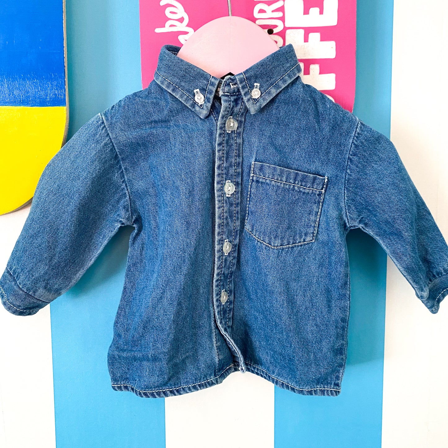 Vintage Denim Shirt - Size 3-6M