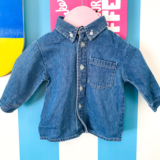 Vintage Denim Shirt - Size 3-6M