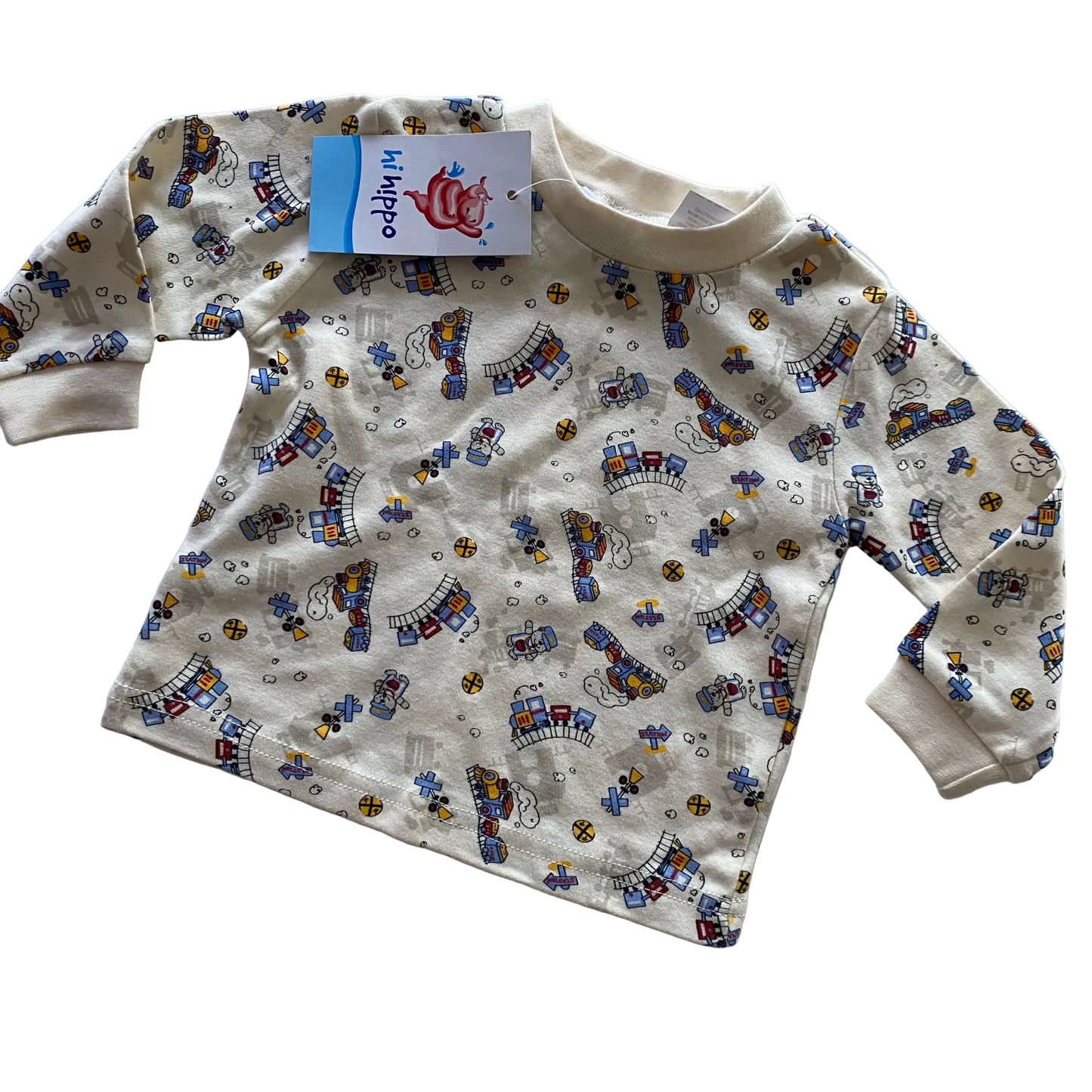Y2K Hi-Hippo Long Sleeve Top - Size 6-12M (NEW)