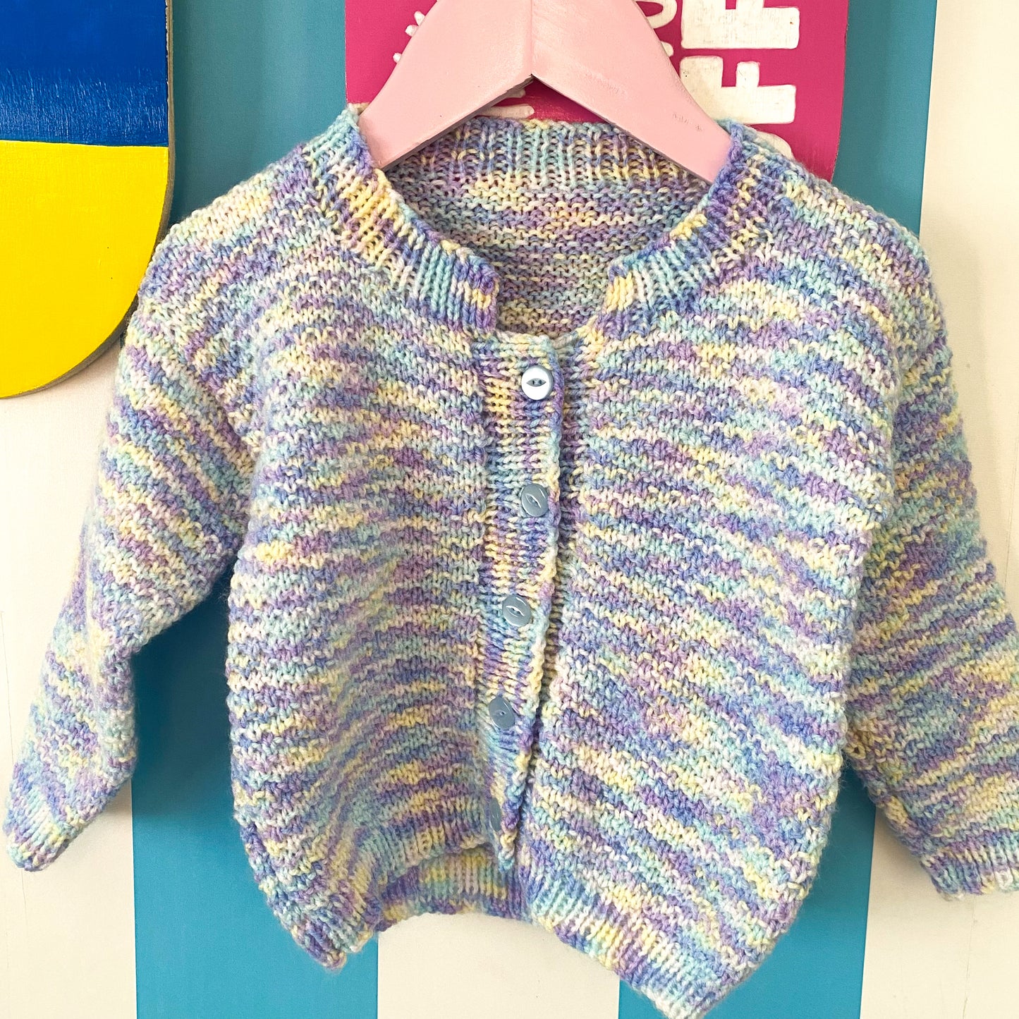Handmade Pastel Knit Cardigan - Size 1