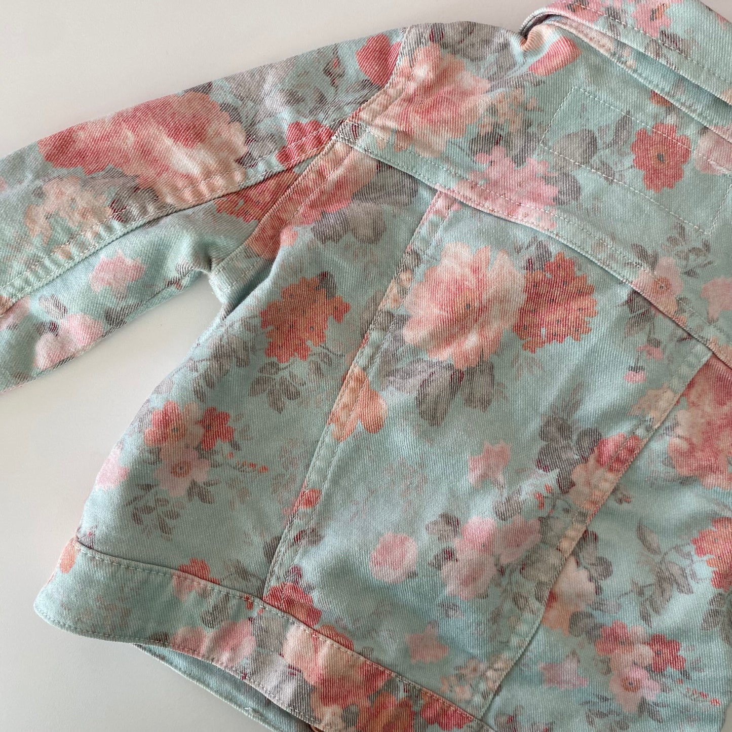 Floral Denim Co Jacket - Size 1-2Y