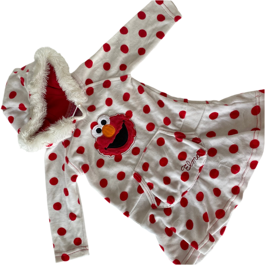 Sesame Street Elmo Hooded Fleece Dress - Size 1