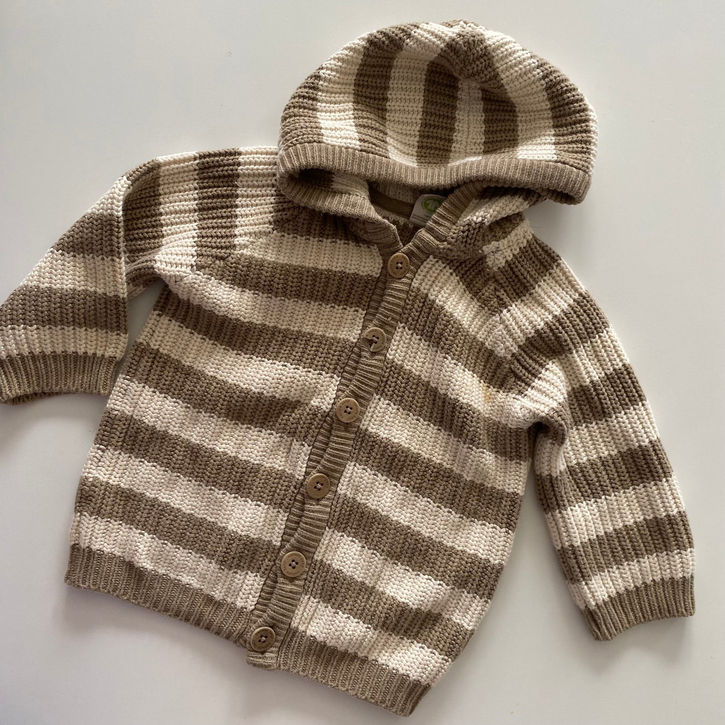 Nature Baby Hooded Cardigan - Size 1 (FLAWS)