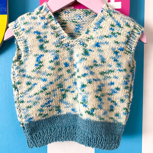 Handmade Knit Vest - Size 6-12M