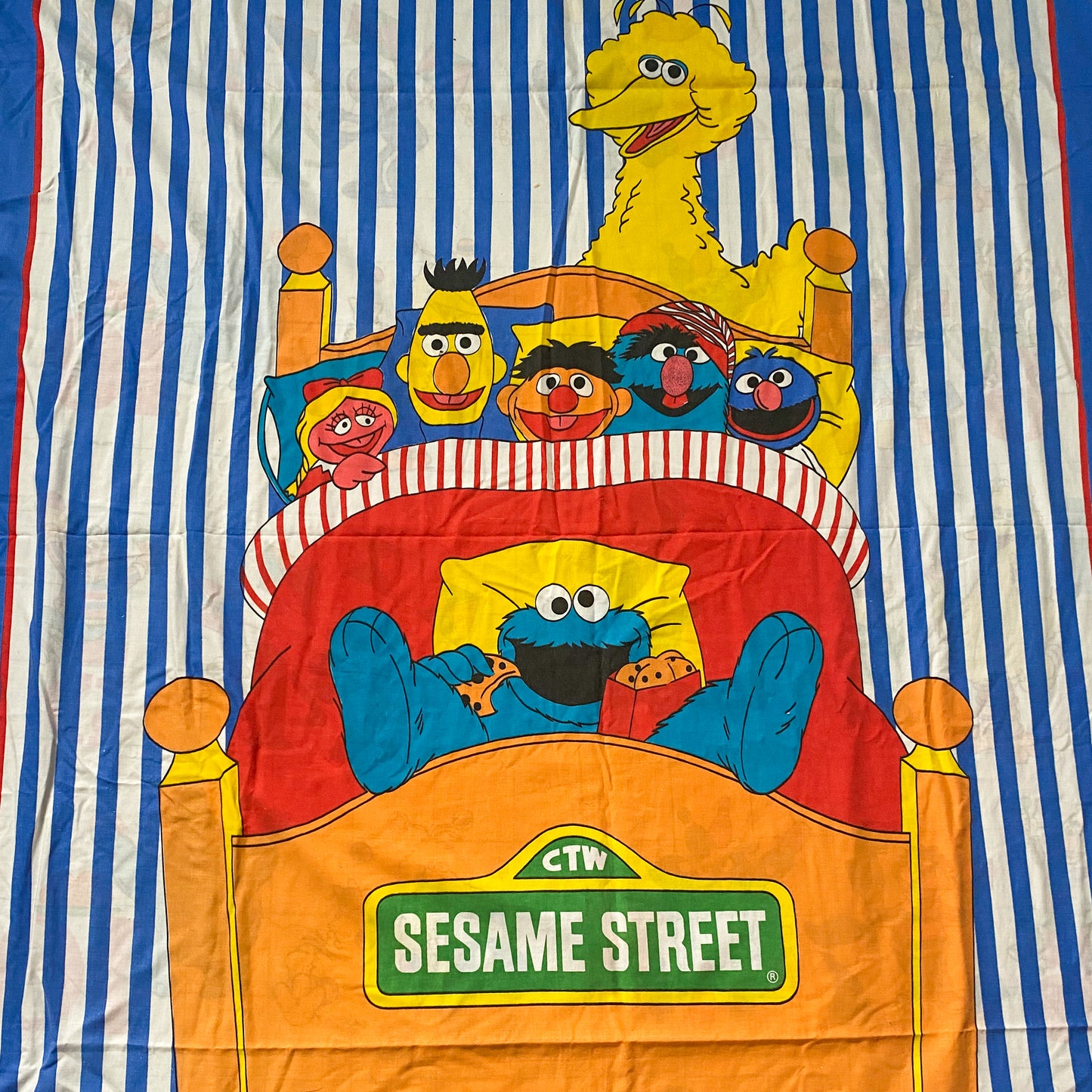 Vintage Sesame Street Reversible Single Duvet Cover