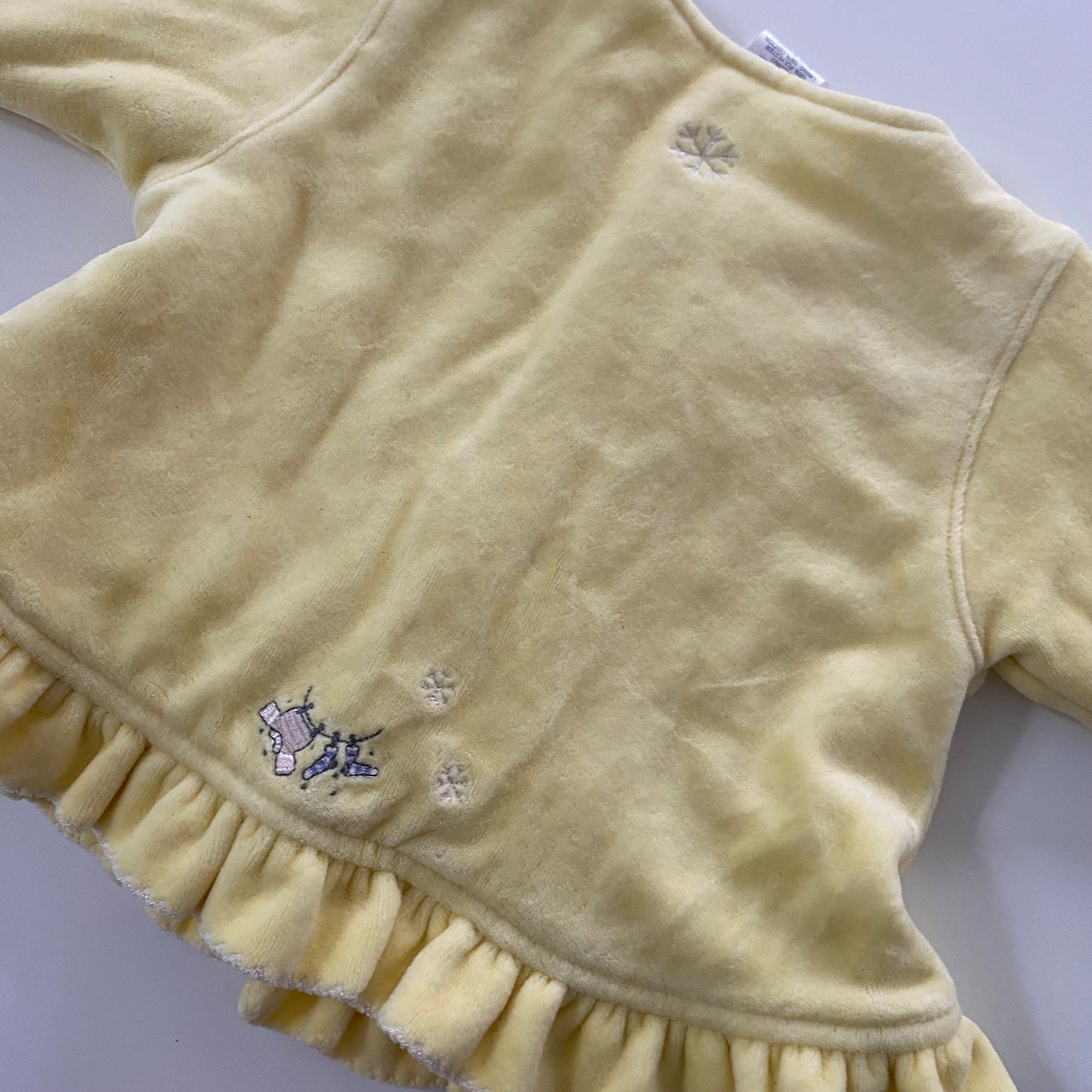 Vintage Pumpkin Patch Velour Cardigan - Size 6-12M