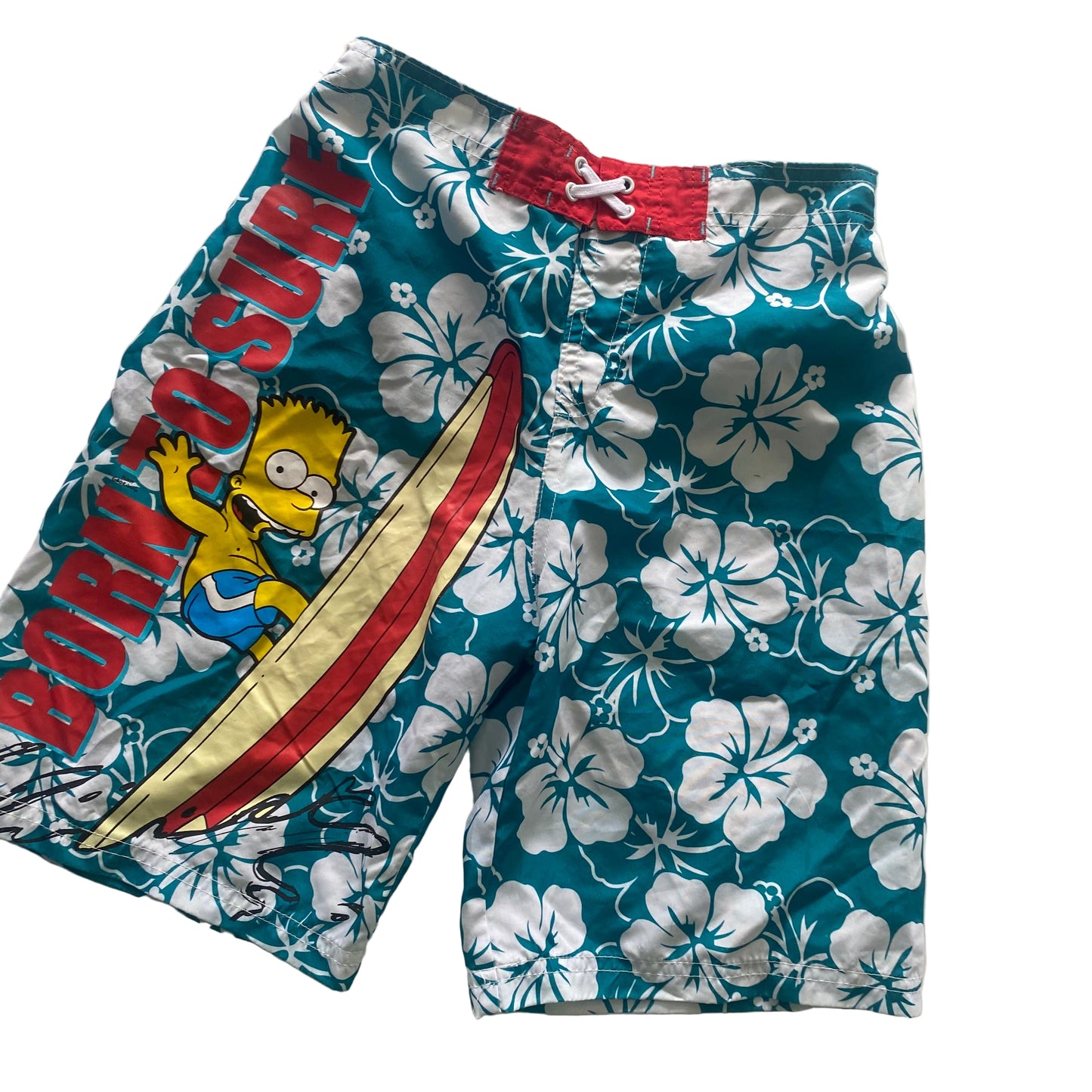 Y2K Bart Simpson Swim Shorts - Size 7-8Y