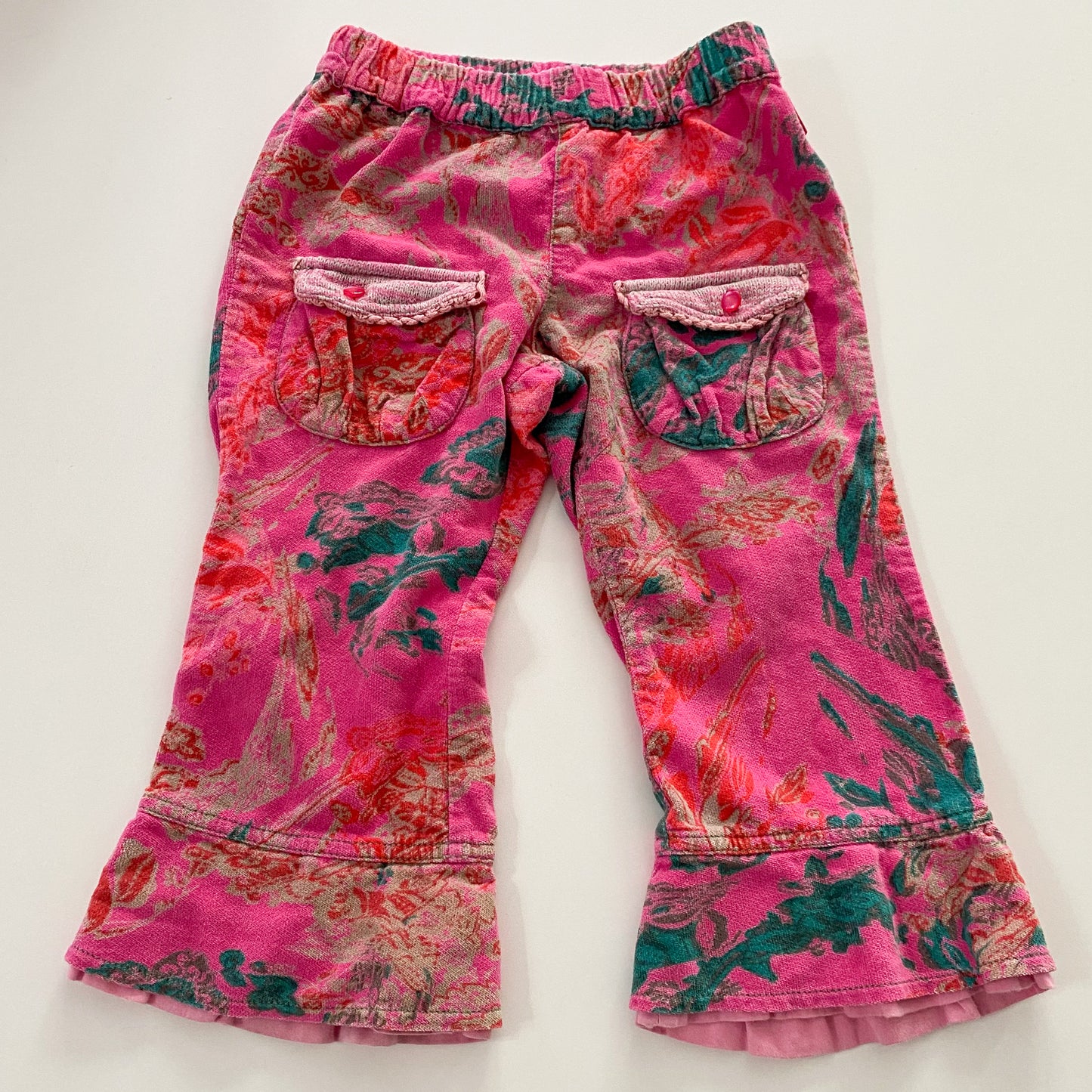 Vintage Velour Flare Pants - Size 3