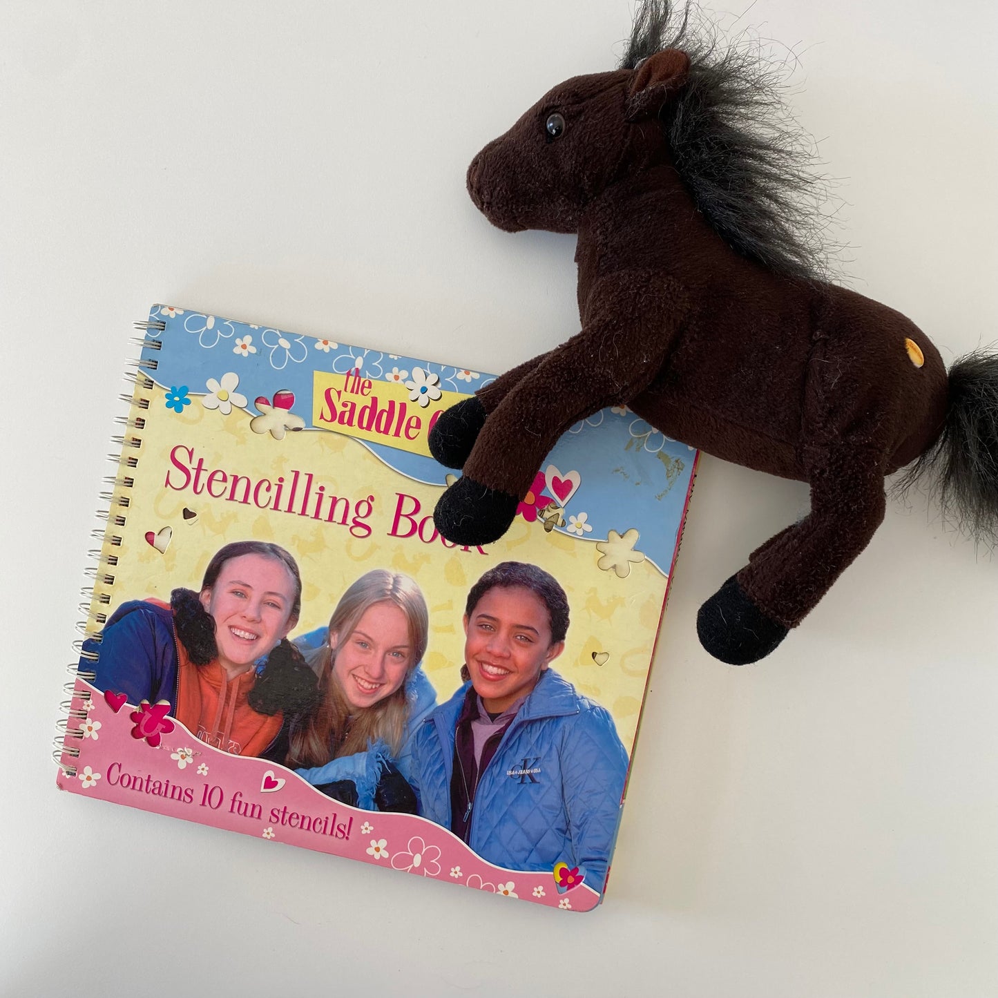 Saddle Club Stencil Book & Plush