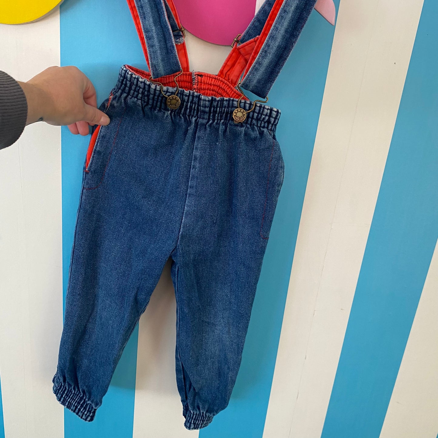 Vintage Turn Ups Suspender Overalls - Size 2