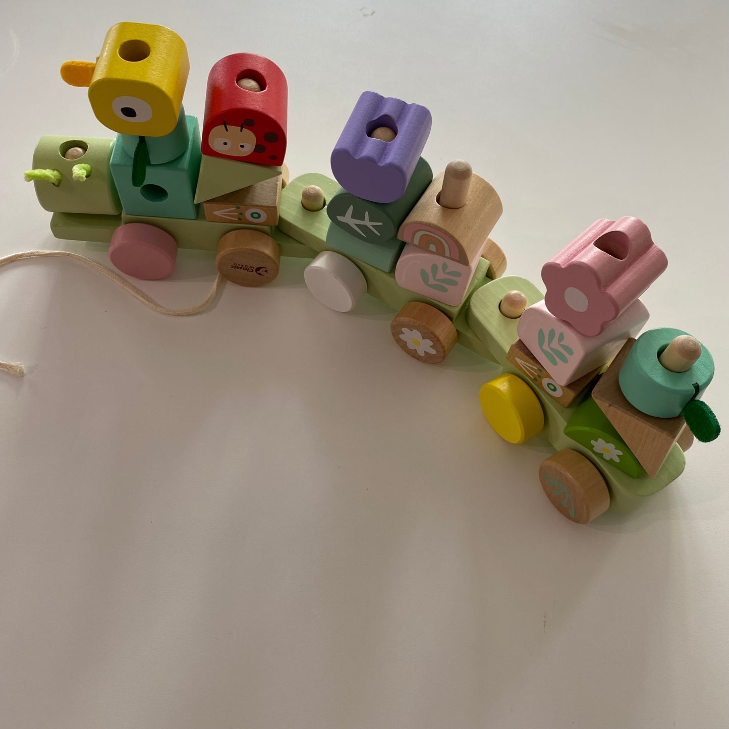 Classic World Pastel Colours Pull Train