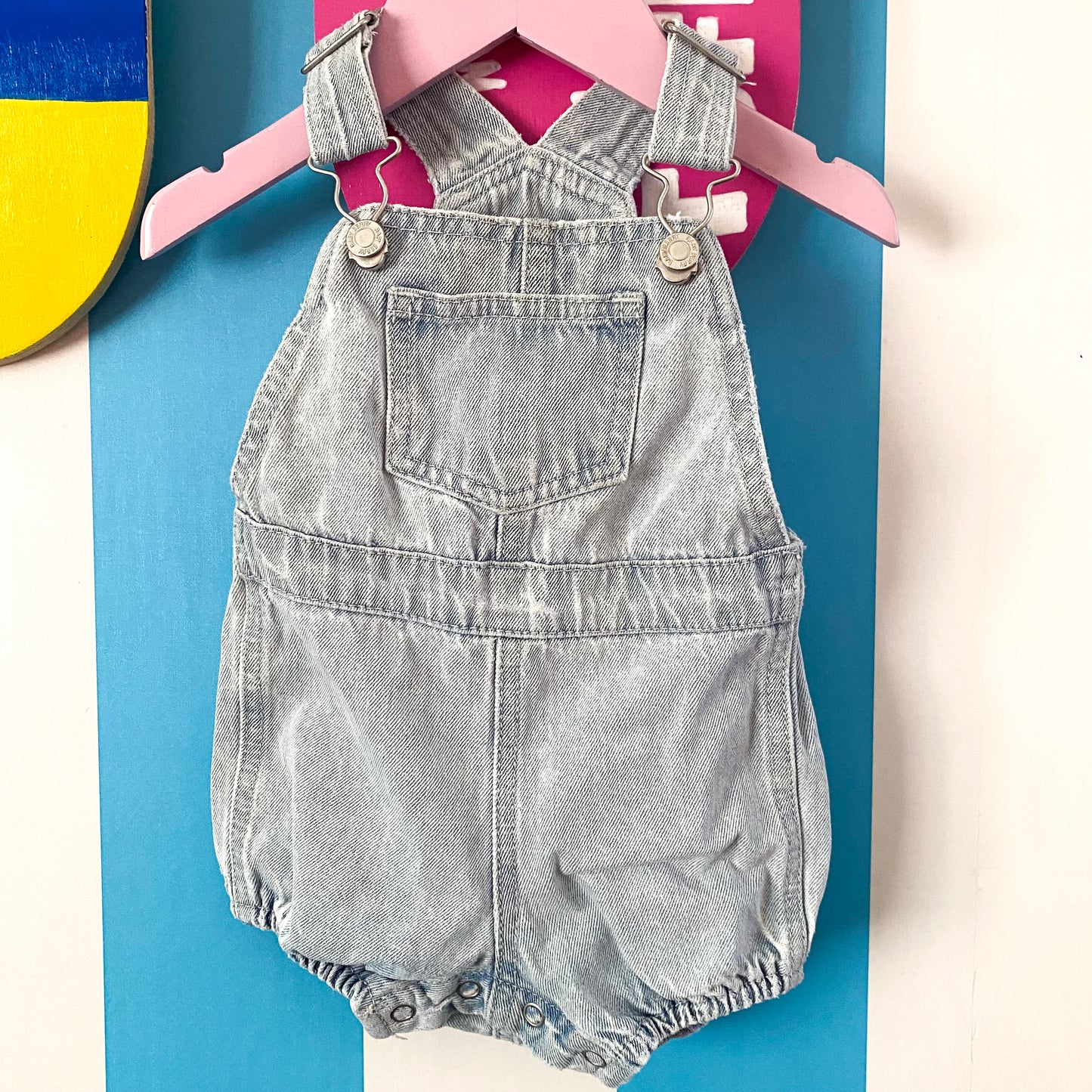 Baby Berry Denim Bubble Romper - Size 6-12M