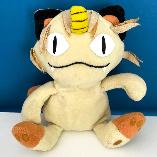 Vintage 1998 Hasbro Pokémon Meowth Beanie Plush