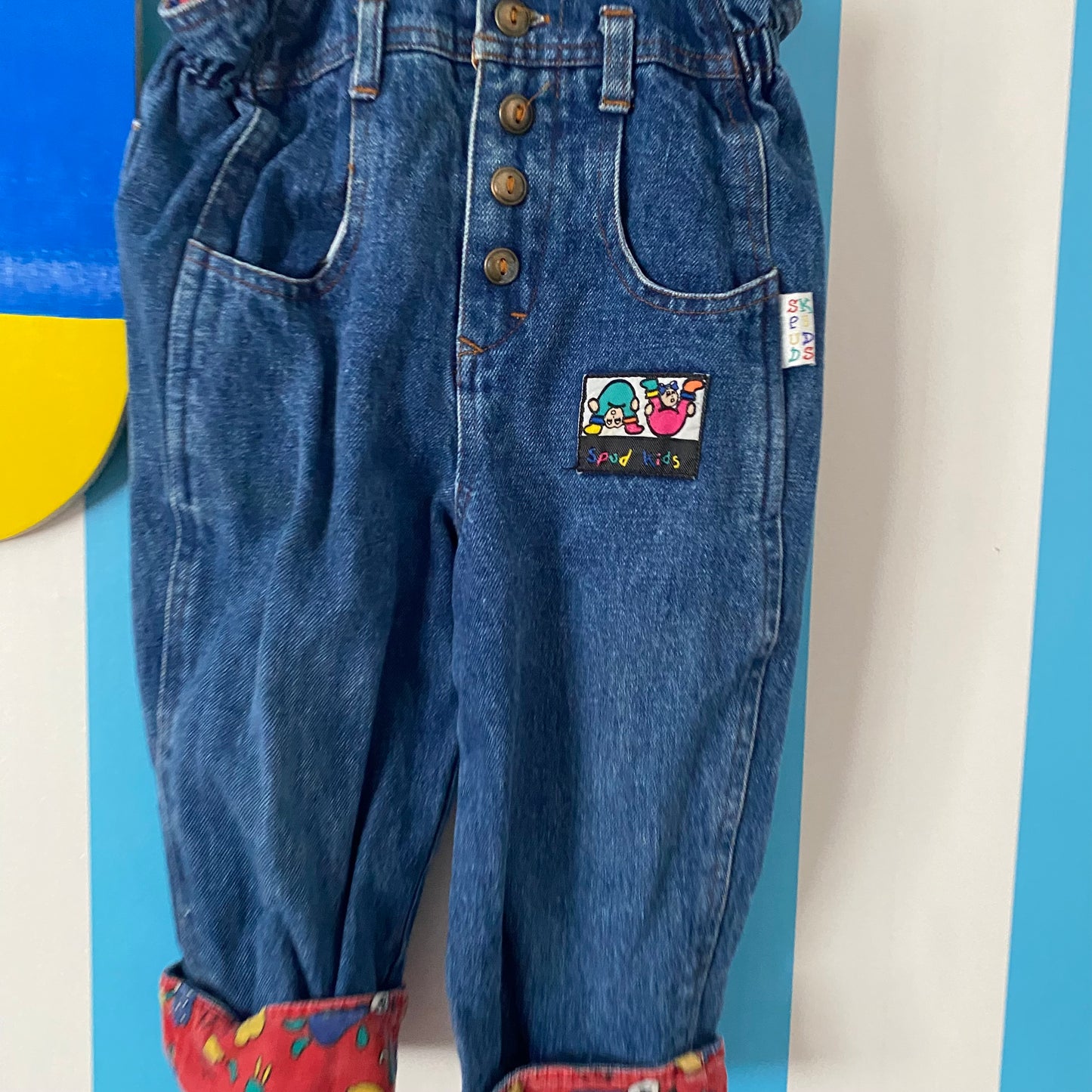 Vintage Spud Kids Denim Overalls - Size 1-2Y