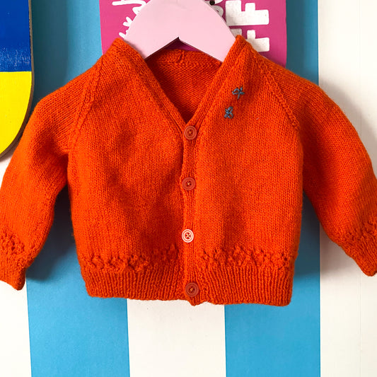 Handmade Knit Cardigan - Size 6-12M