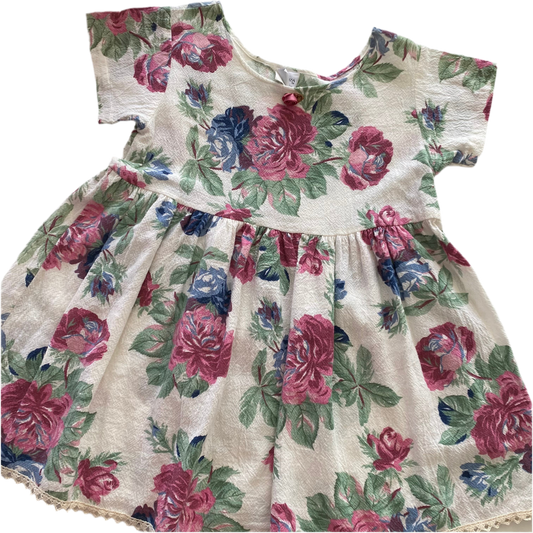 Vintage Floral Dress - Size 7