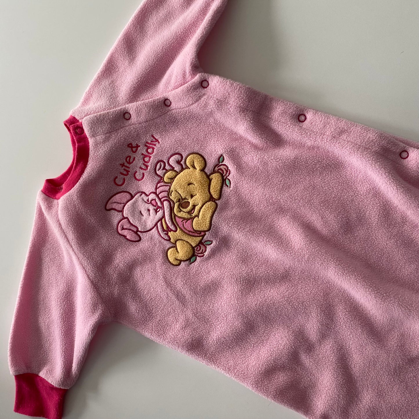 Vintage Disney Winnie The Pooh Fleece Pram Suit - Size 6-12M