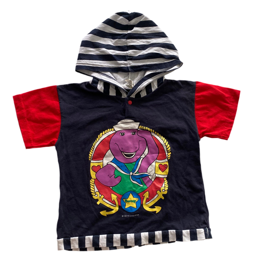 Vintage Barney Hooded Top - Size 2