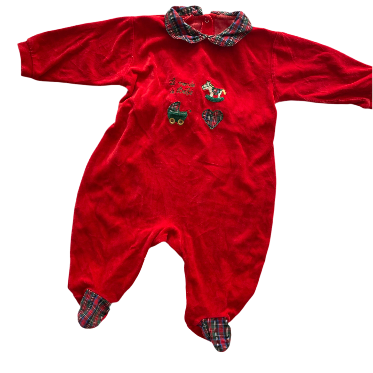 Vintage Valour Footed Romper - Size 6-12M