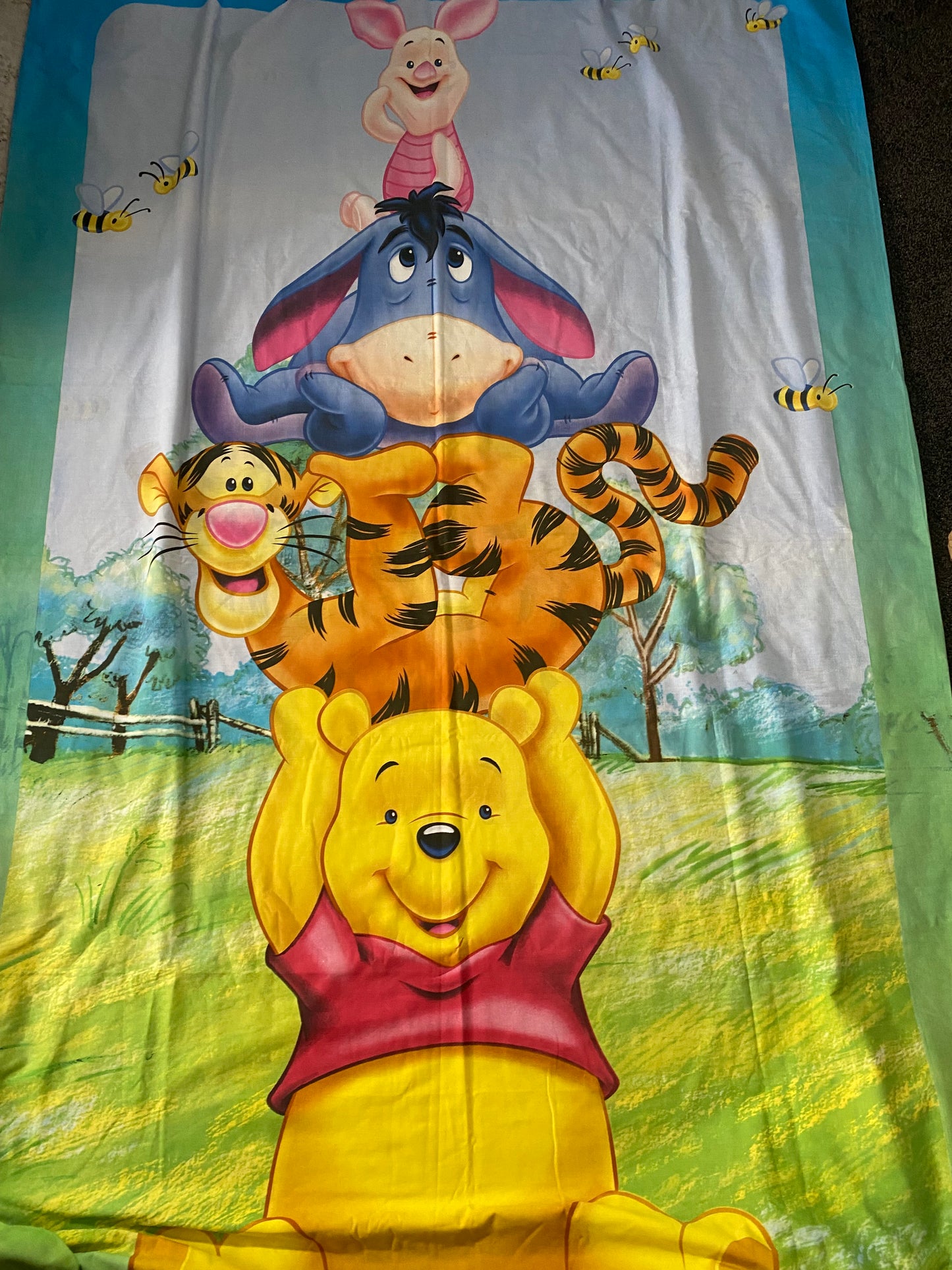Vintage Winnie The Pooh Single Duvet Cover