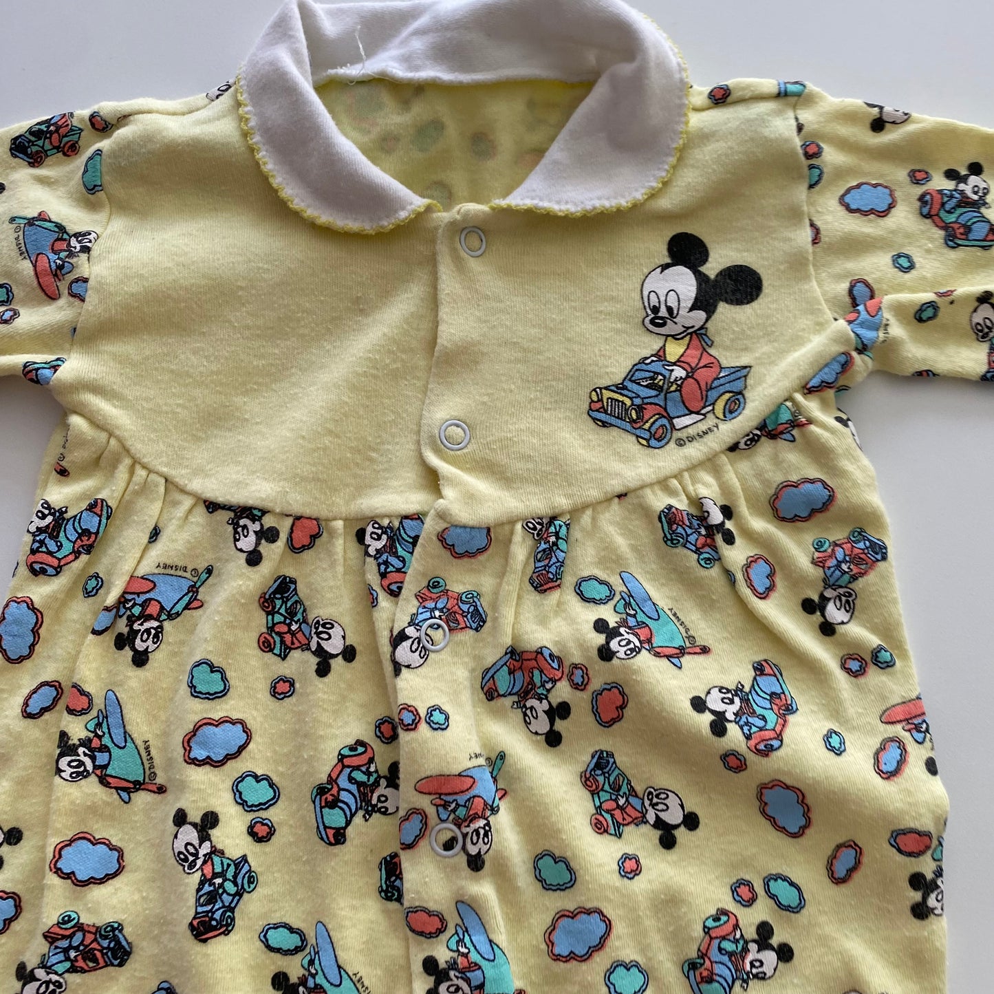 Vintage Disney Mickey Mouse Baby Romper - Size 3-6M