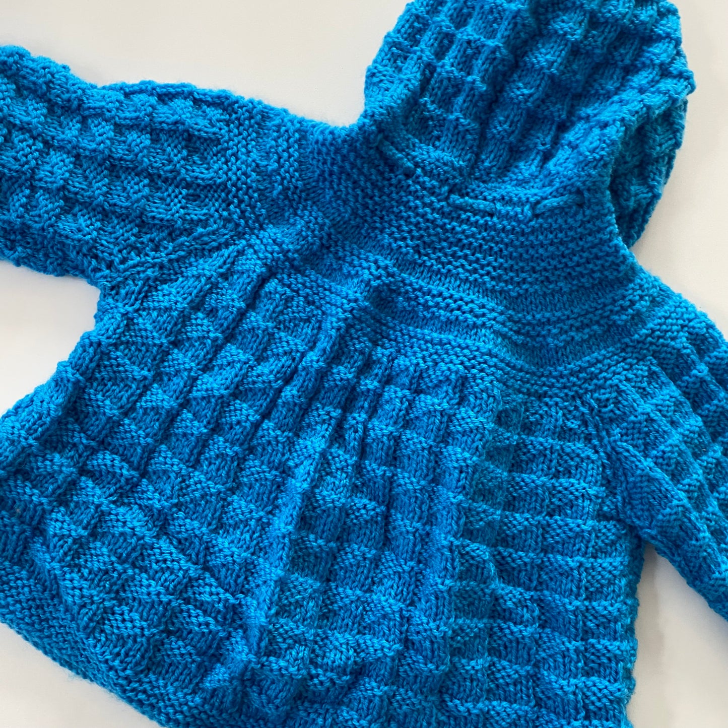 Handmade Knit Hooded Cardigan - Size 2-3Y